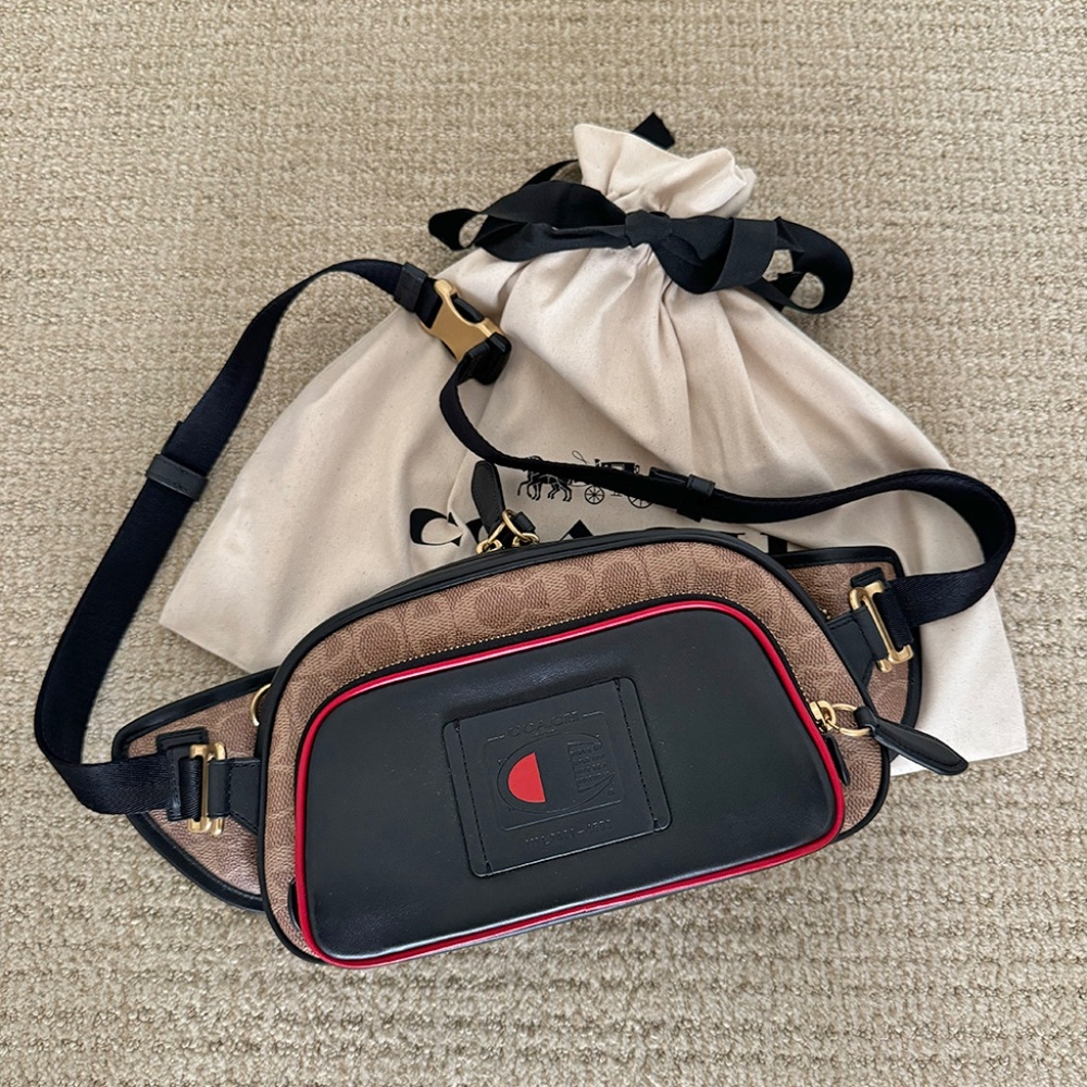 Coach X Champion Belt Bag In Signature Canvas – Limited Edition
